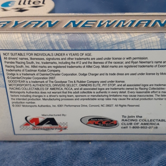 💯RARE Nascar PIT STOP Ryan Newman #12 COT Dodge Avenger 🇨🇦12.50 Can Shipping - Picture 15 of 16
